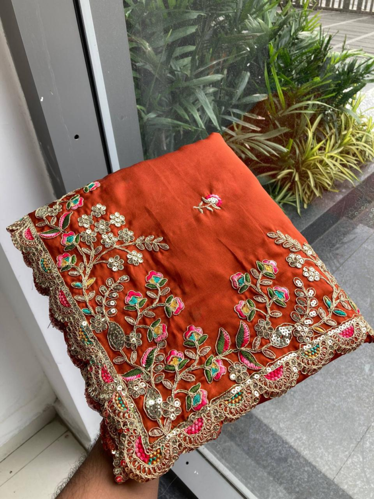 Designer Embroidered Dress Material