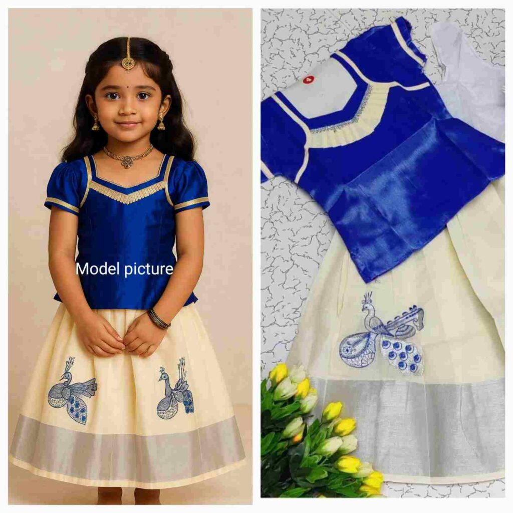 Sapphire Peacock Pavadai