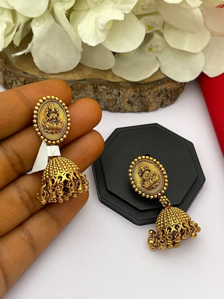 Lakshmi Antique Jhumka Earrings