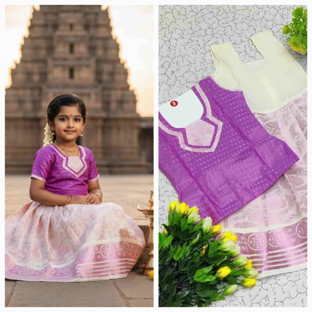 Lavender Temple Grace Pavadai