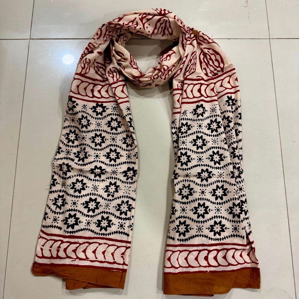 Red Floral Heritage Scarf
