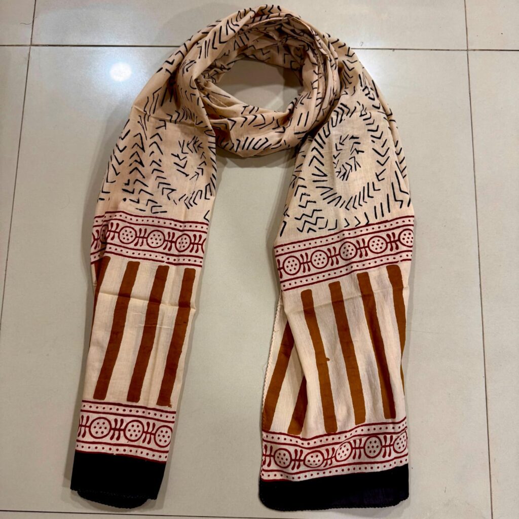 Tribal Stripe Handcrafted Cotton Scarf