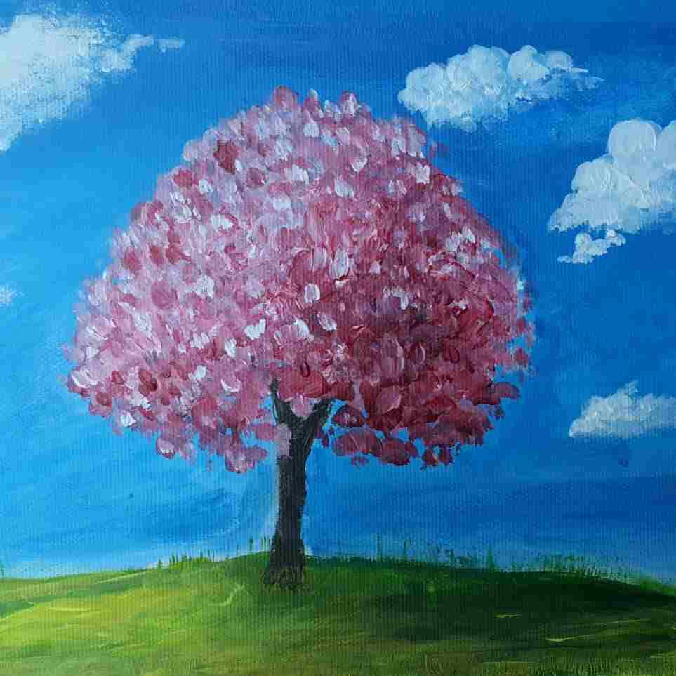 Pink Blossom Tree Landscape