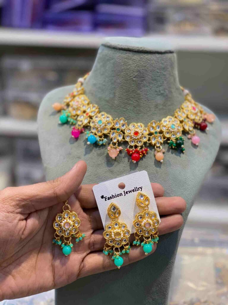 Multicolor Kundan Choker Set