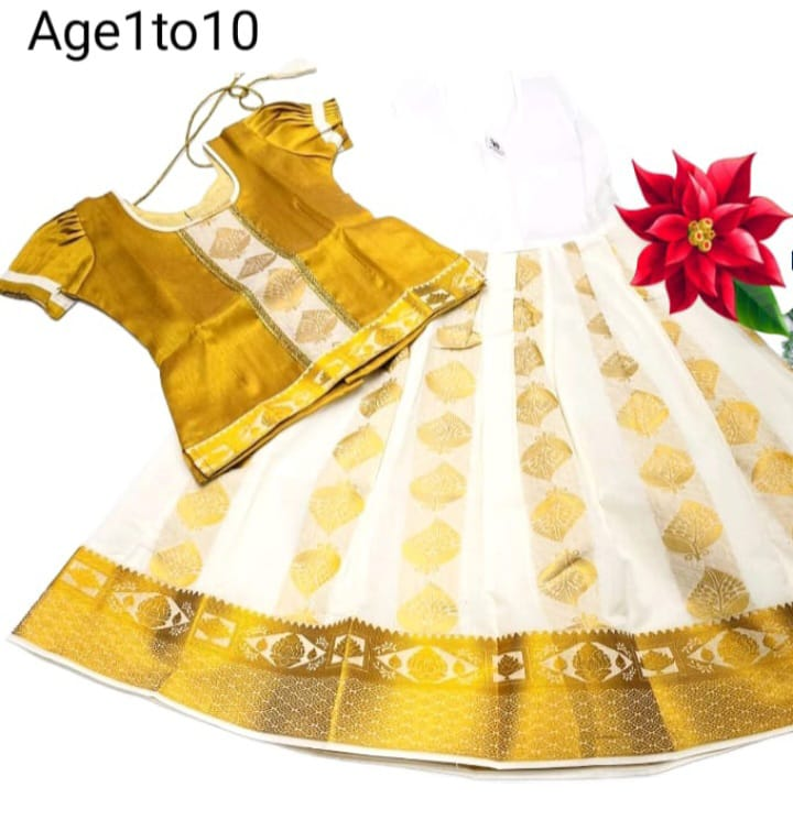 Golden Leaf Kasavu Pavadai